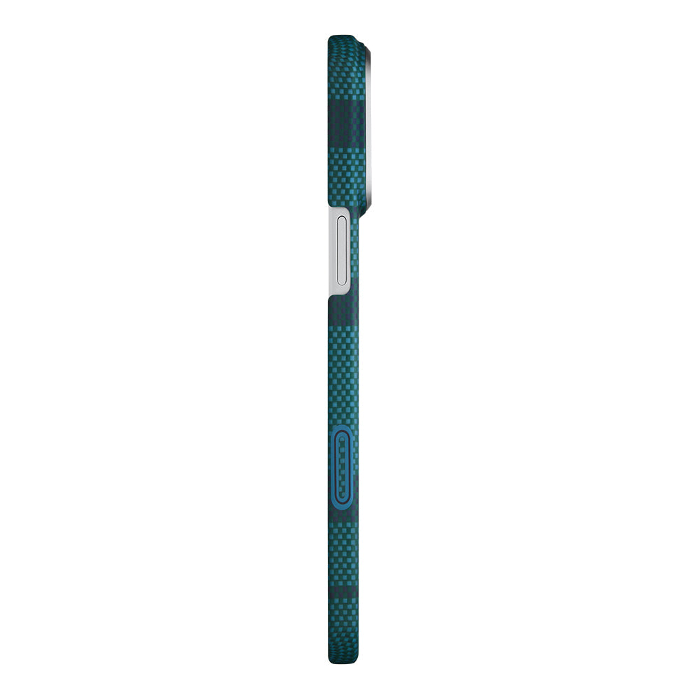 iPhone 17 Pro Kılıf M-safe Şarj Özellikli Aramid Karbon Fiber Pitaka Flora in Grid Serisi Kılıf