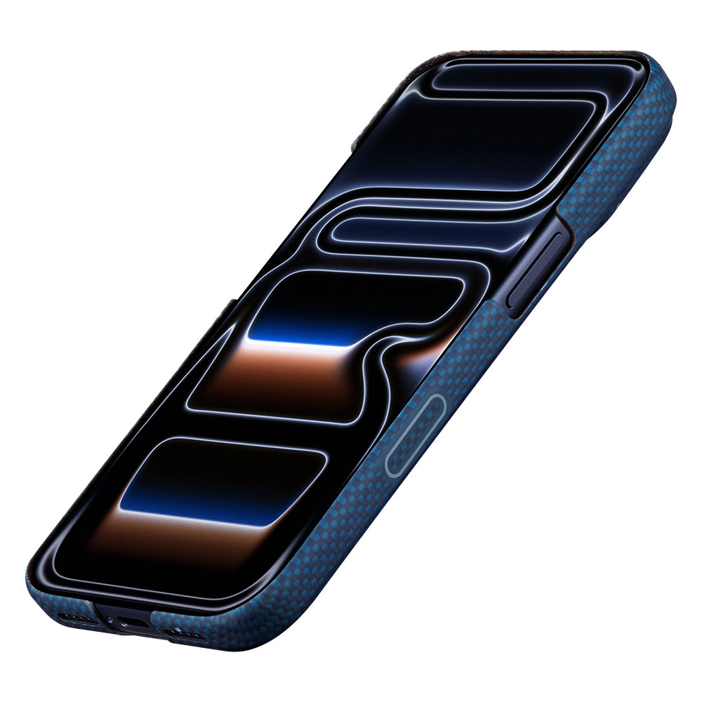 iPhone 17 Pro Kılıf M-safe Şarj Özellikli Aramid Karbon Fiber Pitaka Sakura Hours Serisi Kılıf