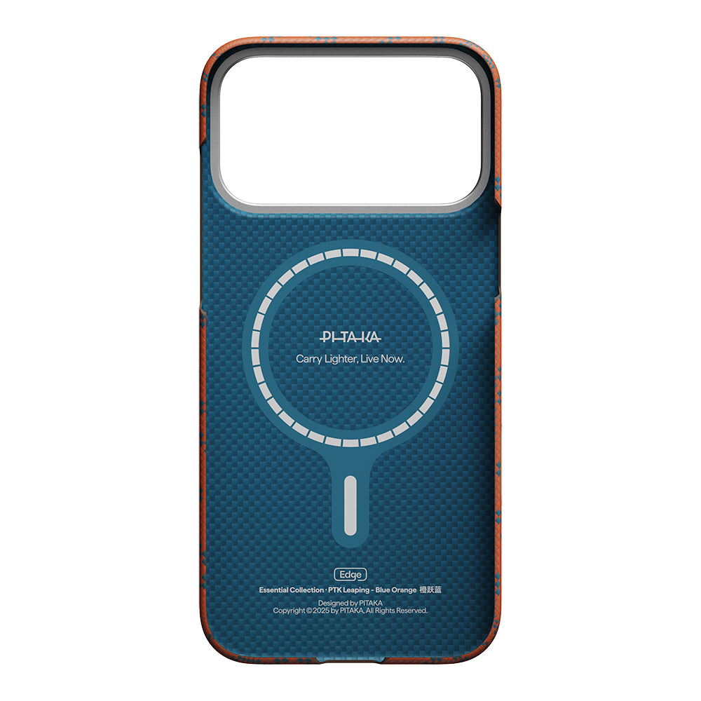 iPhone 17 Pro Kılıf M-safe Şarj Özellikli Aramid Karbon Fiber Pitaka Tactile Woven Monogram Serisi Kılıf