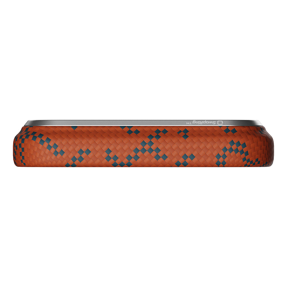 iPhone 17 Pro Kılıf M-safe Şarj Özellikli Aramid Karbon Fiber Pitaka Tactile Woven Monogram Serisi Kılıf