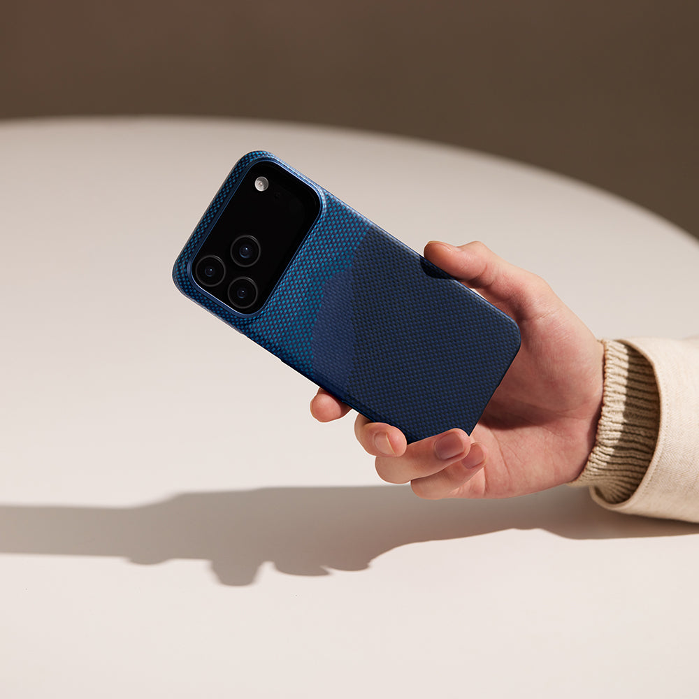 iPhone 17 Pro Kılıf M-safe Şarj Özellikli Aramid Fiber Pitaka Tactile Woven Starpeak Serisi Over The Horizon Kılıf