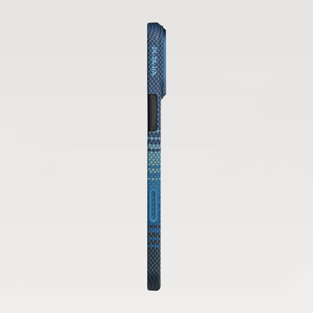 iPhone 17 Pro Kılıf M-safe Şarj Özellikli Aramid Fiber Pitaka Tactile Woven Sunset-Moonrise Serisi Kılıf