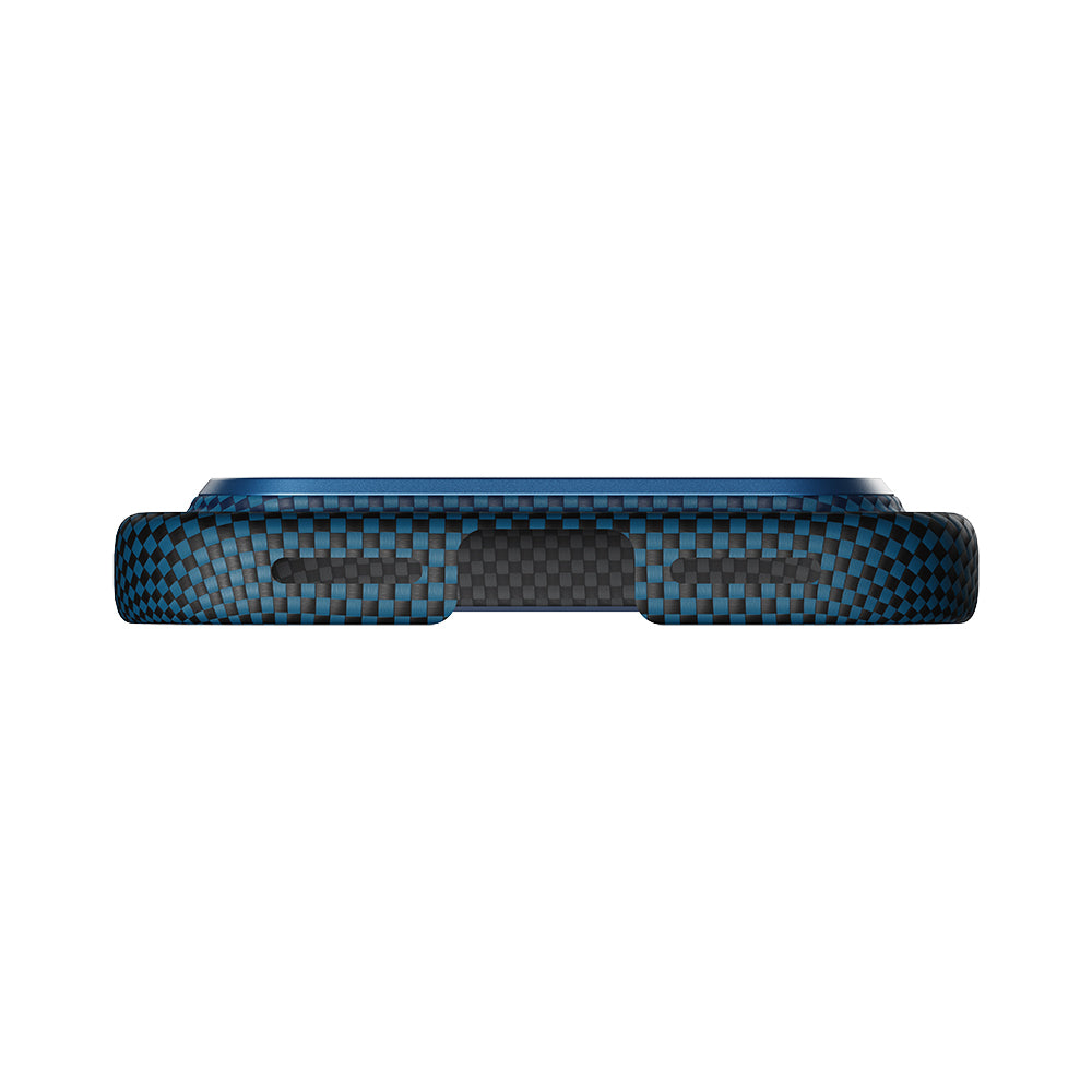iPhone 17 Pro Kılıf M-safe Şarj Özellikli Aramid Karbon Fiber Pitaka Tactile Woven Sunset-Moonrise Serisi Kılıf