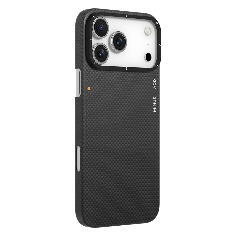 iPhone 17 Pro Kılıf M-safe Şarj Özellikli Aramid Fiber Youngkit 1500D Extreme Wing Titanyum-Gold Serisi Kılıf