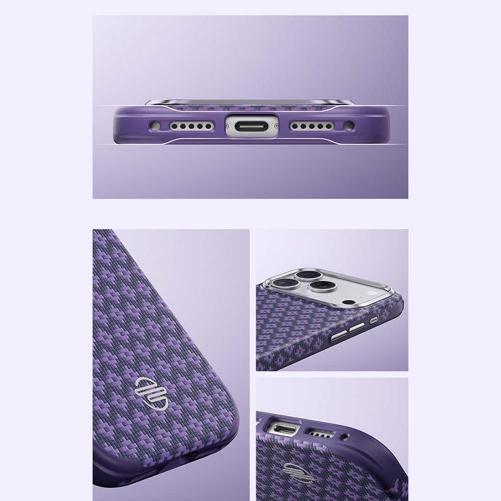 iPhone 17 Pro Kılıf M-Safe Şarj Özellikli Benks ArmorPro ArmorEdge X9 Serisi Kevlar Karbon Kılıf