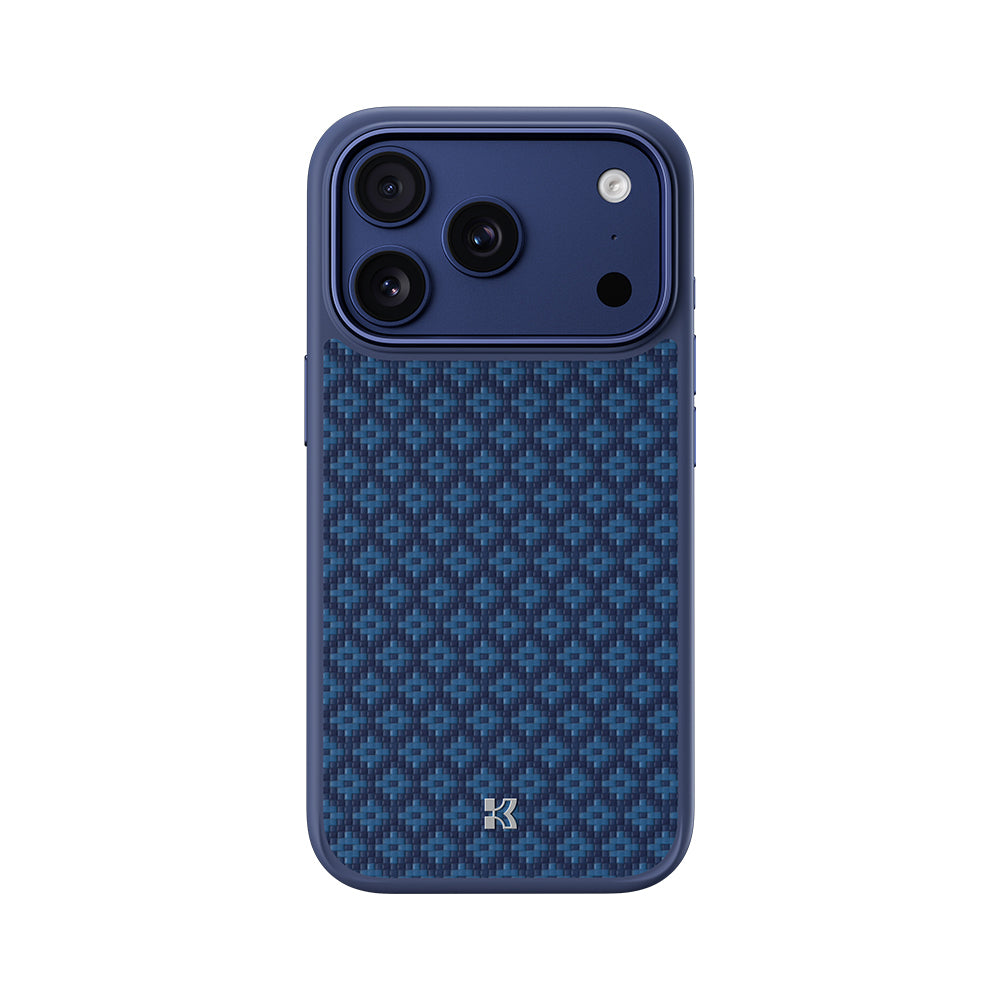 iPhone 17 Pro Kılıf M-Safe Şarj Özellikli Benks ArmorPro ArmorGrid Serisi Kevlar Karbon Kılıf