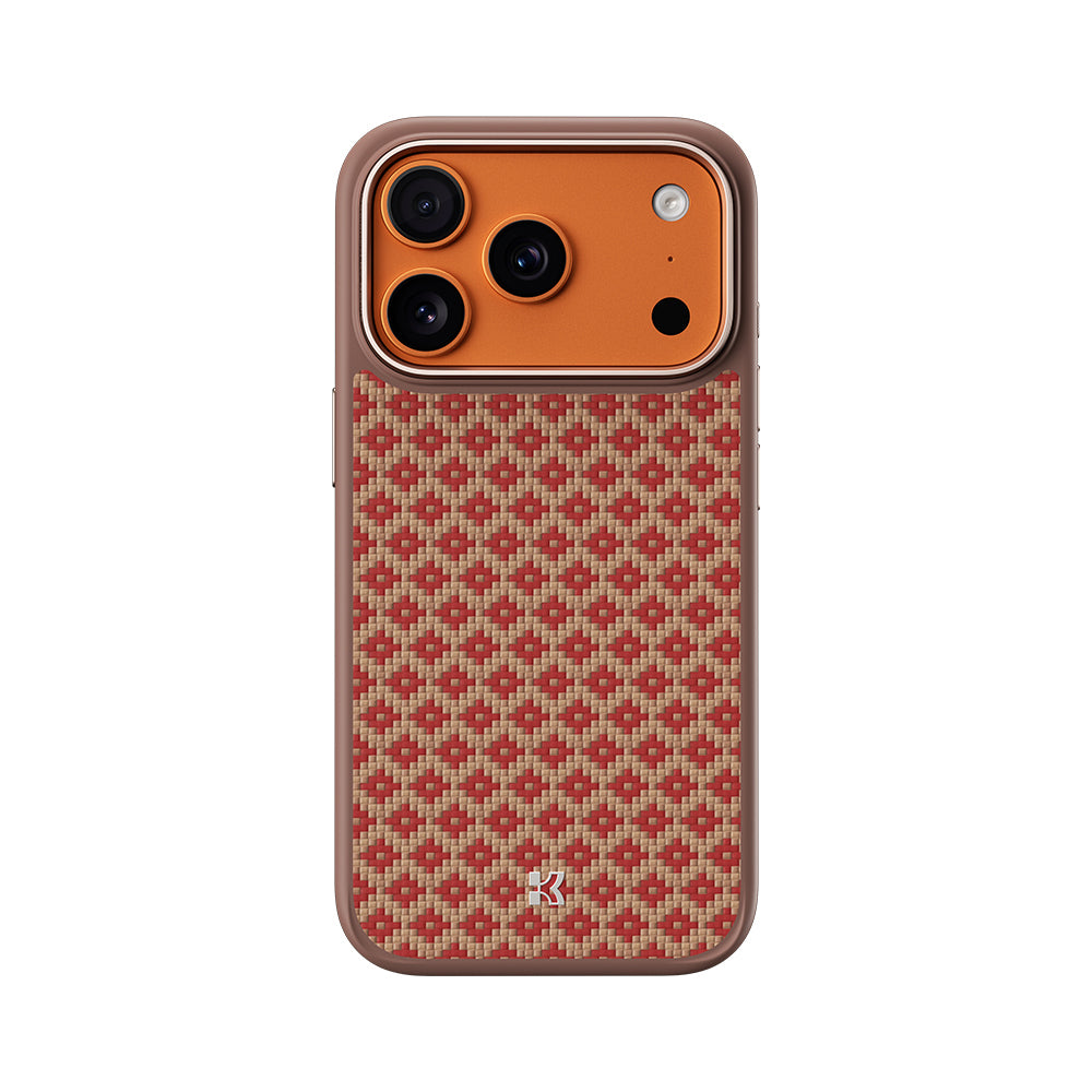 iPhone 17 Pro Kılıf M-Safe Şarj Özellikli Benks ArmorPro ArmorGrid Serisi Kevlar Karbon Kılıf