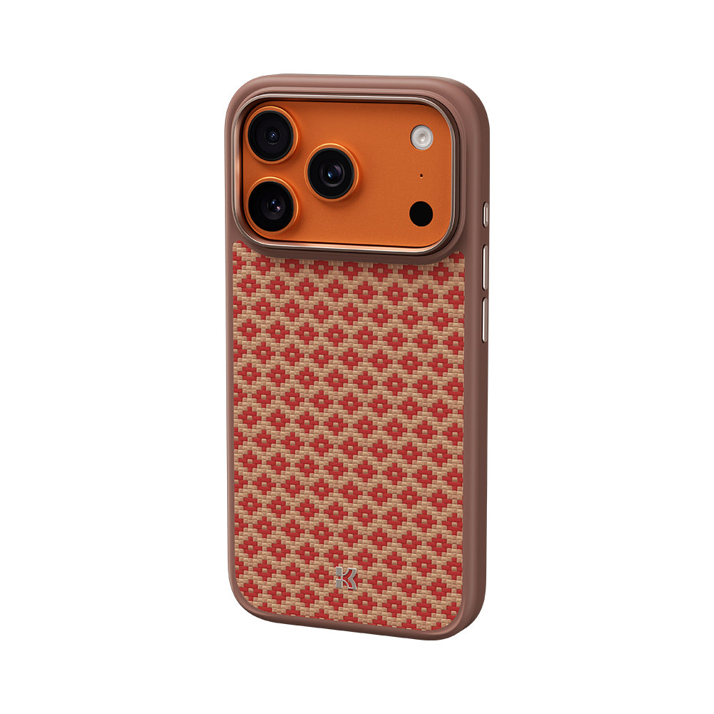 iPhone 17 Pro Kılıf M-Safe Şarj Özellikli Benks ArmorPro ArmorGrid Serisi Kevlar Karbon Kılıf