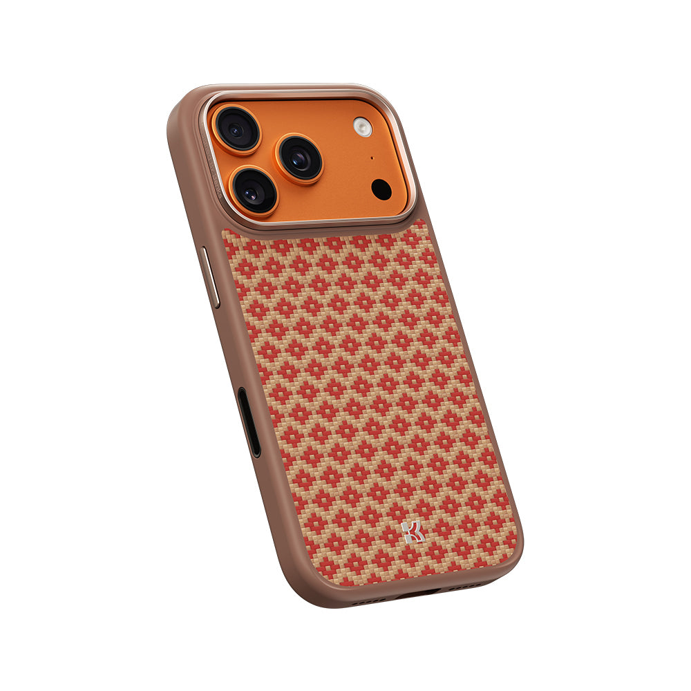 iPhone 17 Pro Kılıf M-Safe Şarj Özellikli Benks ArmorPro ArmorGrid Serisi Kevlar Karbon Kılıf