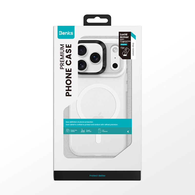 iPhone 17 Pro Kılıf M-Safe Şarj Özellikli Benks C-Magnet Lucid Armor Kılıf