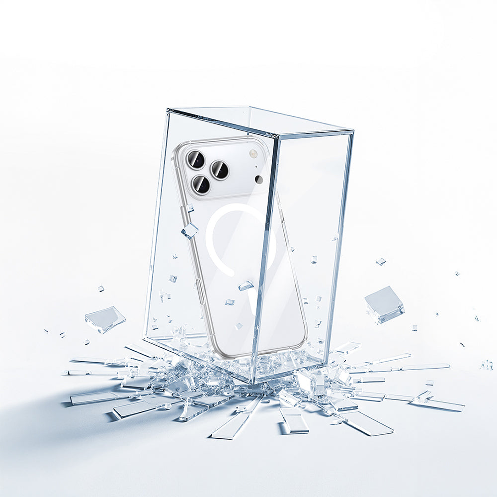 iPhone 17 Pro Kılıf M-safe Şarj Özellikli Benks Crystal Serisi Şeffaf Kılıf