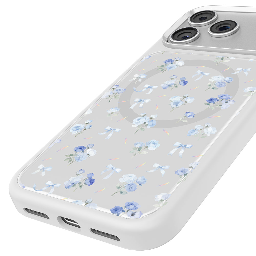 iPhone 17 Pro Kılıf M-safe Şarj Özellikli Çiçek Tasarımlı Mutural Flower Serisi Kılıf