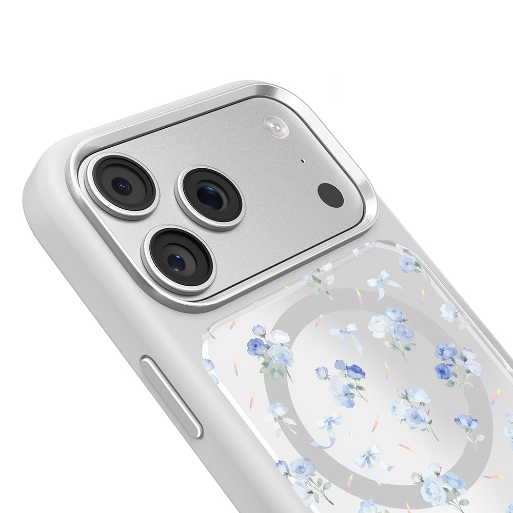 iPhone 17 Pro Kılıf M-safe Şarj Özellikli Çiçek Tasarımlı Mutural Flower Serisi Kılıf