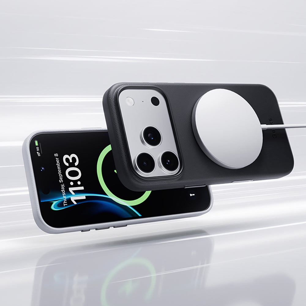 iPhone 17 Pro Kılıf M-safe Şarj Özellikli Çizilmeye Dayanıklı Benks VitaPro Serisi PU Deri Kılıf