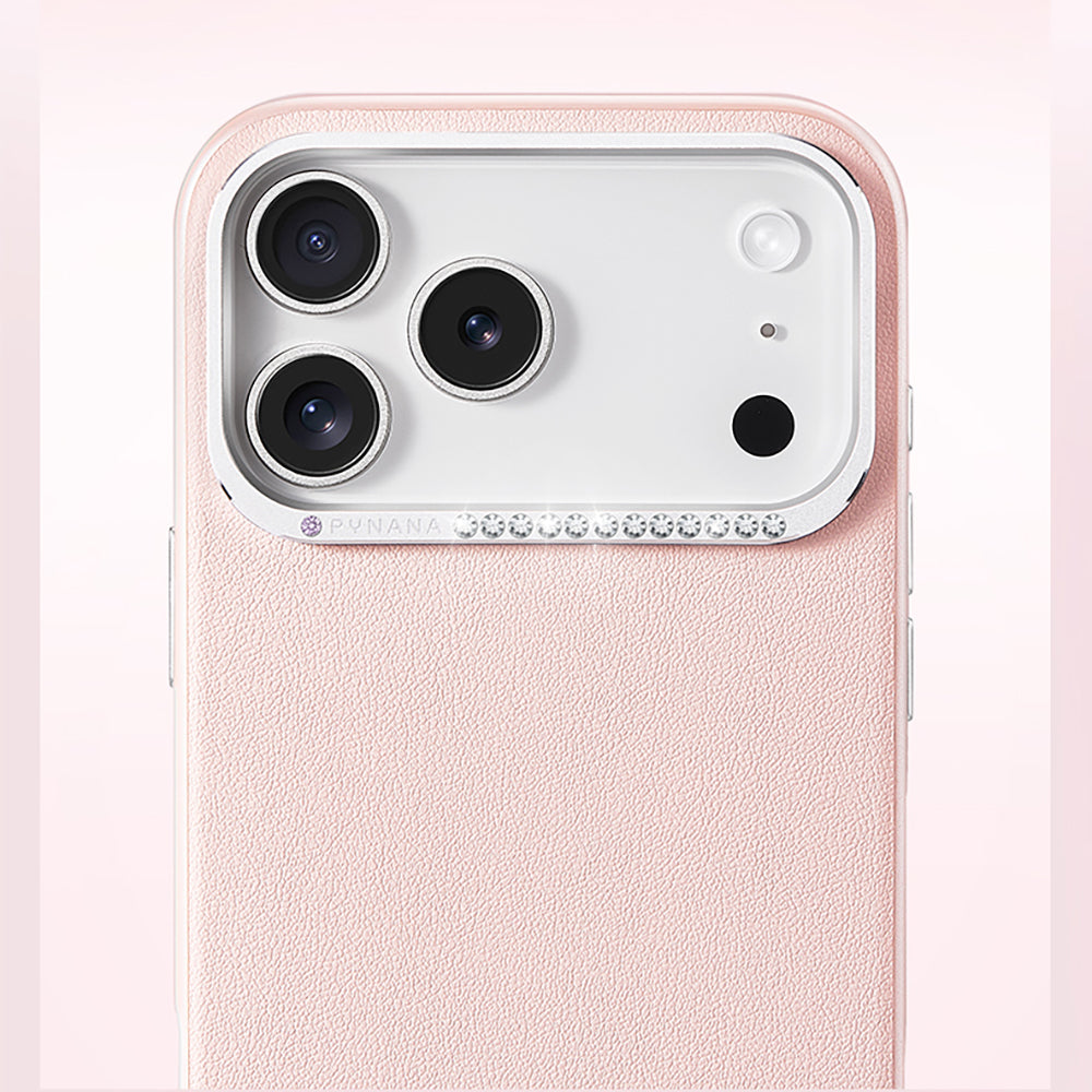 iPhone 17 Pro Kılıf M-safe Şarj Özellikli Deri Tasarımlı Pynana Starry Serisi Kılıf