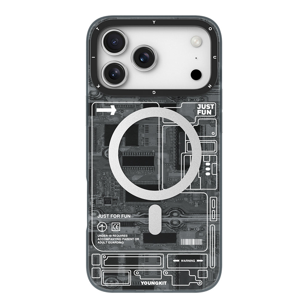 iPhone 17 Pro Kılıf M-safe Şarj Özellikli Kamera Denetim Butonlu Youngkit Technology Serisi Kılıf