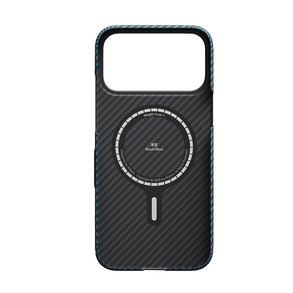 iPhone 17 Pro Kılıf M-Safe Şarj Özellikli Kamera Kontrol Butonlu Aramid Fiber Pitaka Ultra-Slim Kılıf