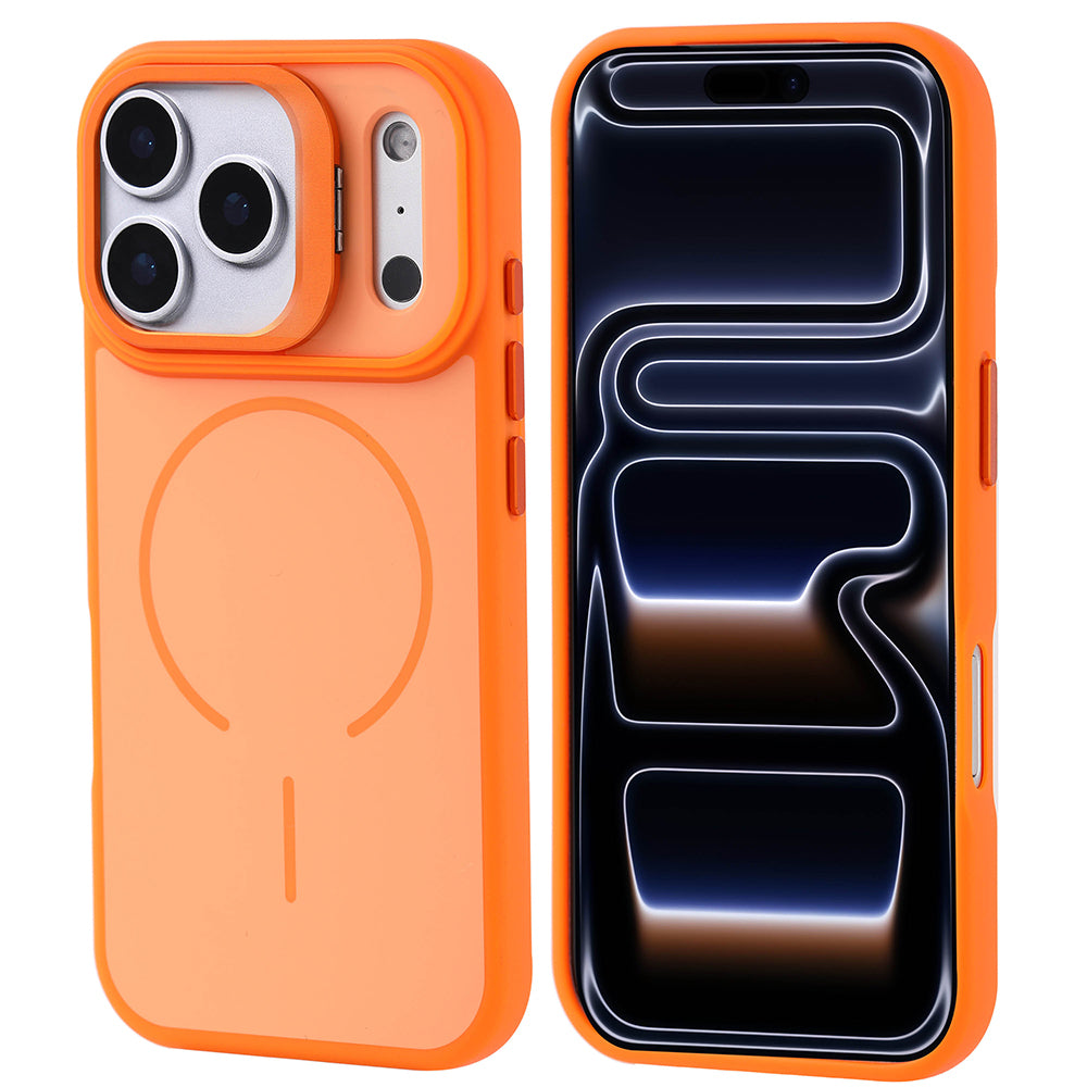 iPhone 17 Pro Kılıf M-safe Şarj Özellikli Kamera Standlı Zore Notron Kılıf