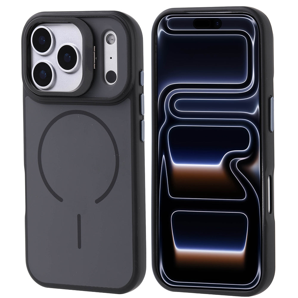 iPhone 17 Pro Kılıf M-safe Şarj Özellikli Kamera Standlı Zore Notron Kılıf