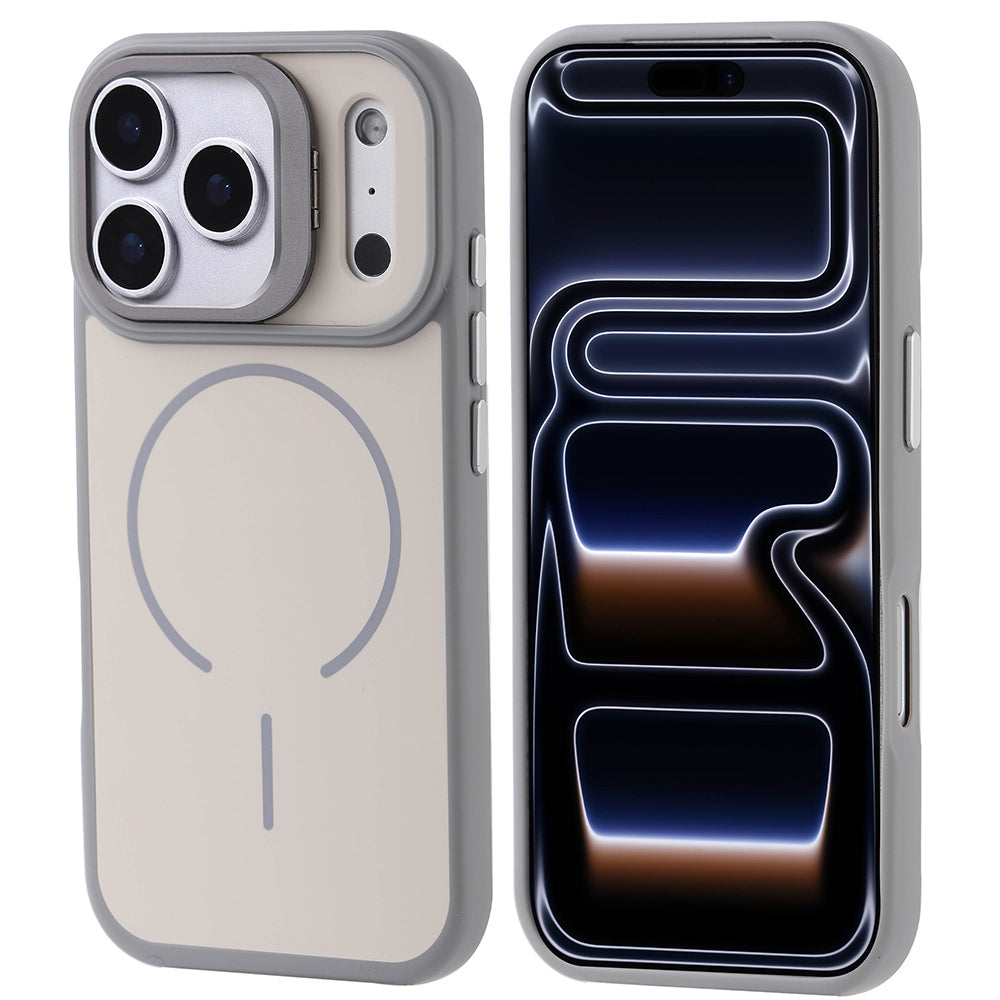 iPhone 17 Pro Kılıf M-safe Şarj Özellikli Kamera Standlı Zore Notron Kılıf