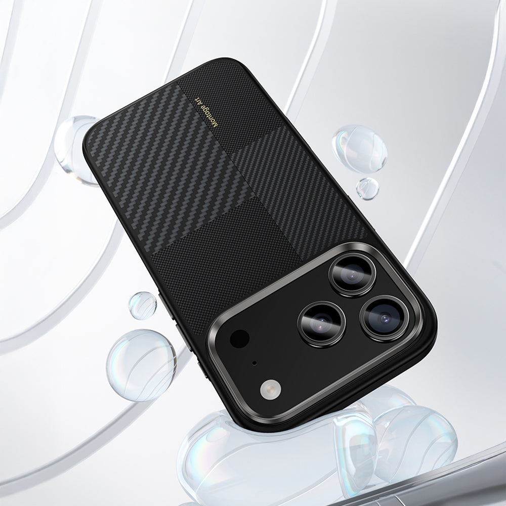 iPhone 17 Pro Kılıf M-safe Şarj Özellikli Karbon Fiber Benks Montage Hybrid ArmorPro Kevlar Kılıf