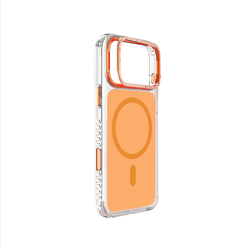 iPhone 17 Pro Kılıf M-safe Şarj Özellikli Metal Kamera Çerçeveli Airbag Tasarımlı Lenyes CK221 Sert PC Kılıf