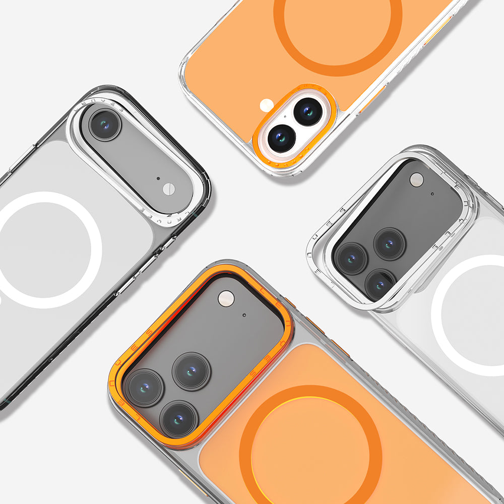 iPhone 17 Pro Kılıf M-safe Şarj Özellikli Metal Kamera Çerçeveli Airbag Tasarımlı Lenyes CK221 Sert PC Kılıf