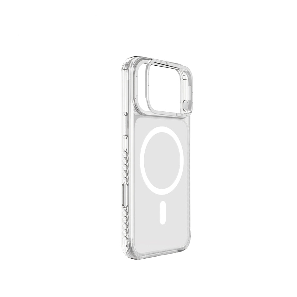 iPhone 17 Pro Kılıf M-safe Şarj Özellikli Metal Kamera Çerçeveli Airbag Tasarımlı Lenyes CK221 Sert PC Kılıf