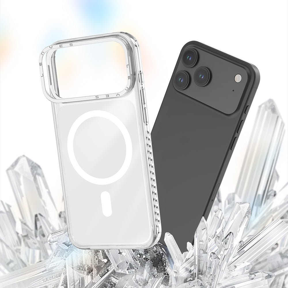iPhone 17 Pro Kılıf M-safe Şarj Özellikli Metal Kamera Çerçeveli Airbag Tasarımlı Lenyes CK221 Sert PC Kılıf