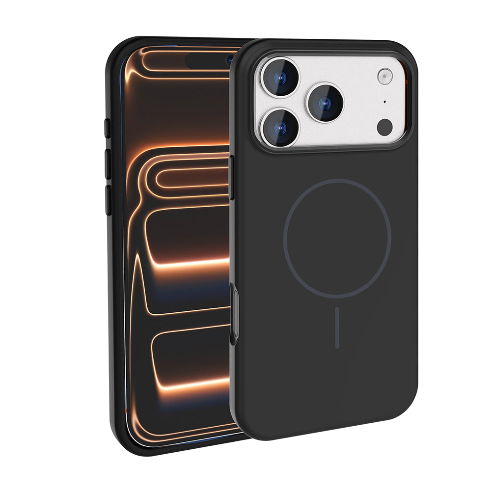 iPhone 17 Pro Kılıf M-Safe Şarj Özellikli Metal Kamera Çerçeveli Zore Edi Silikon Kılıf