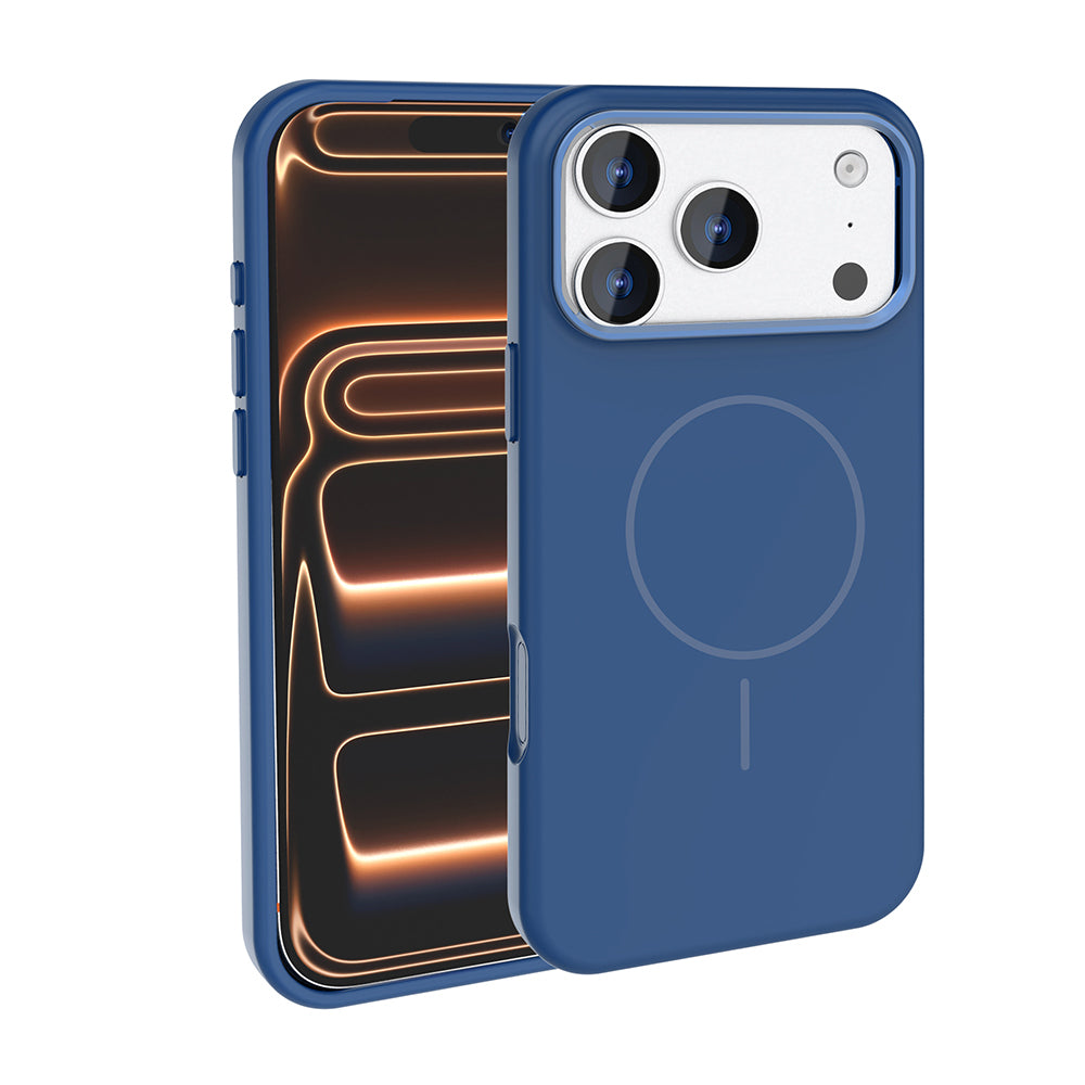iPhone 17 Pro Kılıf M-Safe Şarj Özellikli Metal Kamera Çerçeveli Zore Edi Silikon Kılıf