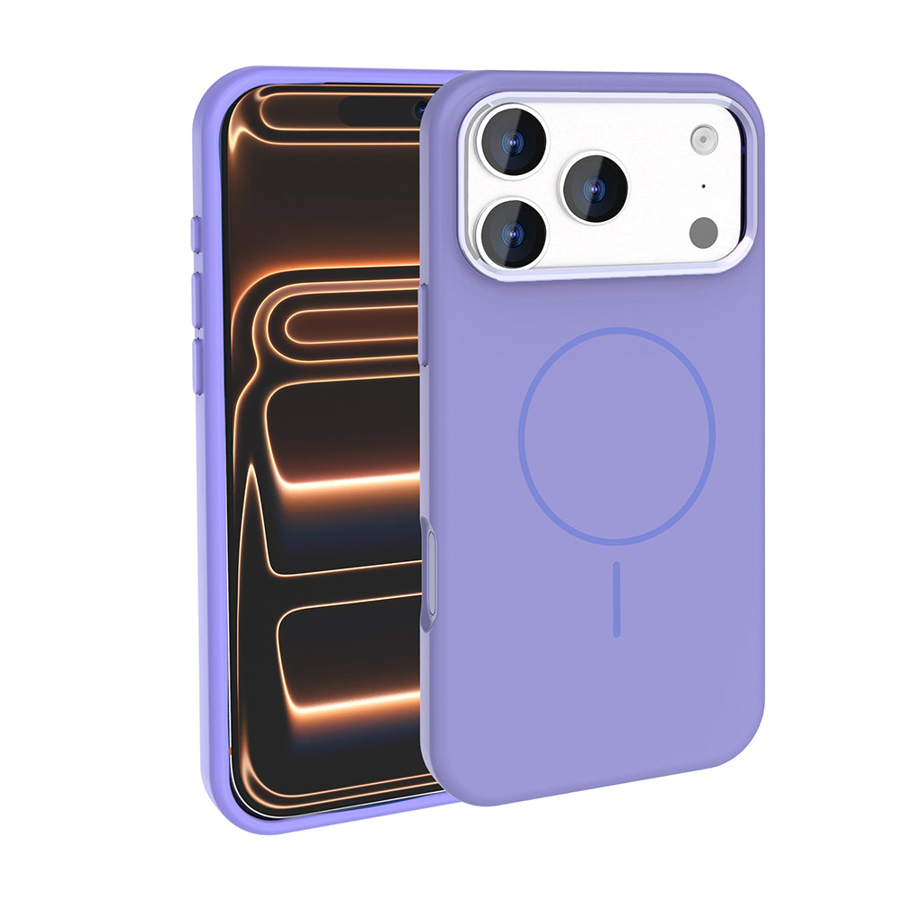 iPhone 17 Pro Kılıf M-Safe Şarj Özellikli Metal Kamera Çerçeveli Zore Edi Silikon Kılıf
