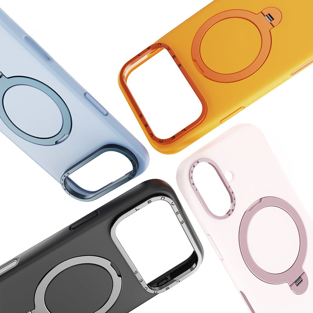 iPhone 17 Pro Kılıf M-safe Şarj Özellikli Metal Standlı Sıvı Silikon Lenyes CK223 Kılıf