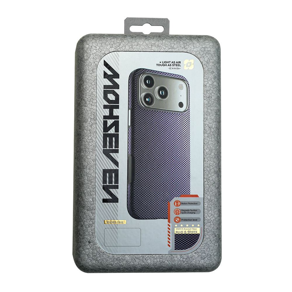 iPhone 17 Pro Kılıf M-safe Şarj Özellikli Mohseven 1500D Aramid Fiber Kılıf