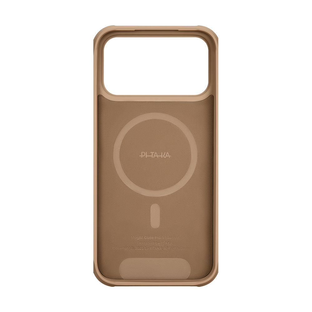 iPhone 17 Pro Kılıf M-safe Şarj Özellikli Pitaka Tactile Woven Sunset-Moonrise Aramid Pro Guard Serisi Karbon Kılıf