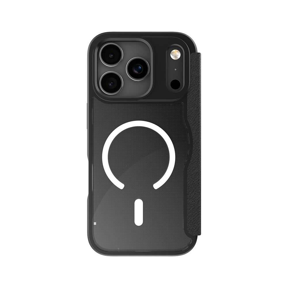 iPhone 17 Pro Kılıf M-Safe Şarj Özellikli Raptic Air Folio Şeffaf Kartlıklı Kılıf