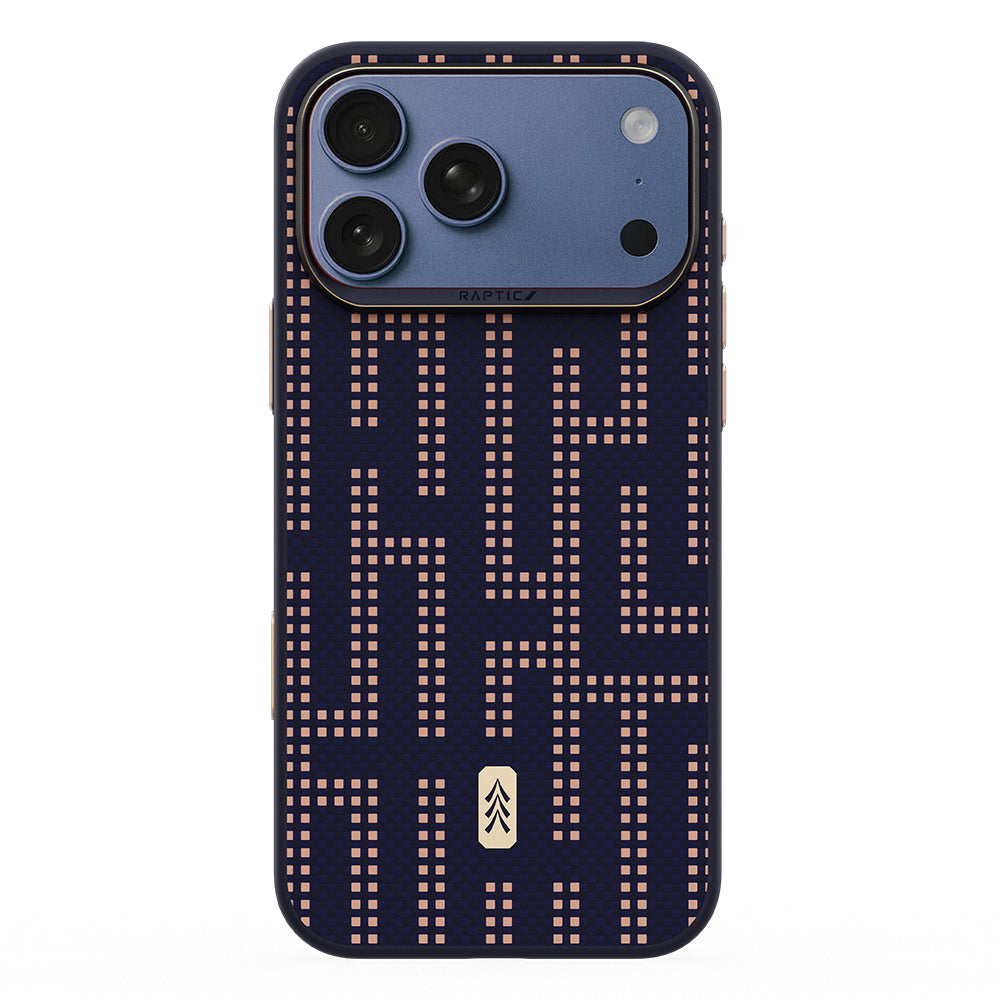 iPhone 17 Pro Kılıf M-safe Şarj Özellikli Raptic Aramid Dual Grid Serisi Karbon Kılıf
