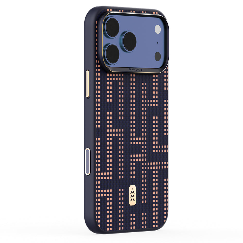 iPhone 17 Pro Kılıf M-safe Şarj Özellikli Raptic Aramid Dual Grid Serisi Karbon Kılıf