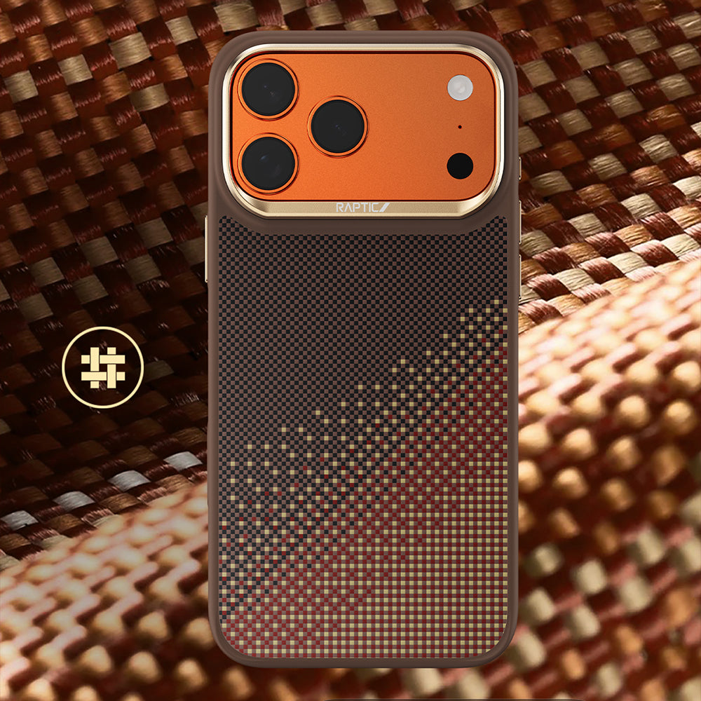 iPhone 17 Pro Kılıf M-safe Şarj Özellikli Raptic Aramid Dual Serenity Serisi Karbon Kılıf