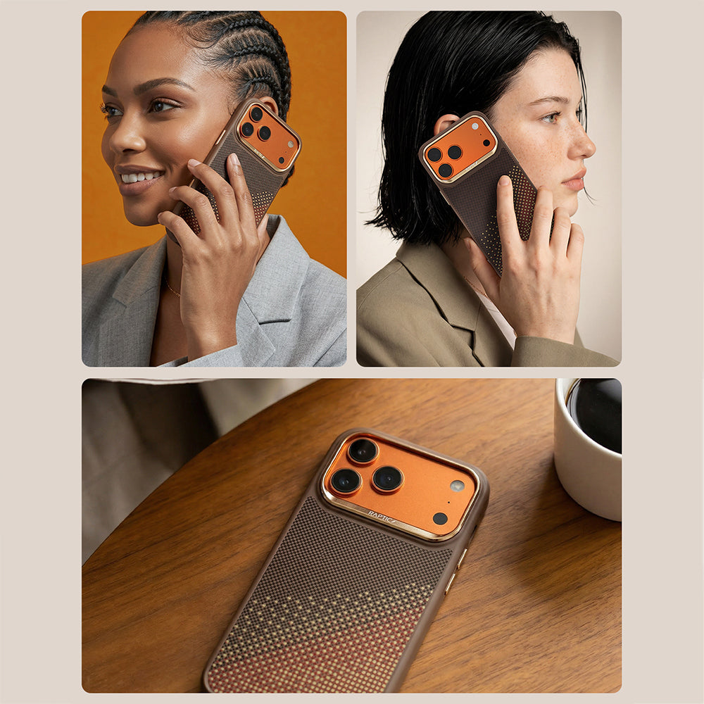 iPhone 17 Pro Kılıf M-safe Şarj Özellikli Raptic Aramid Dual Serenity Serisi Karbon Kılıf