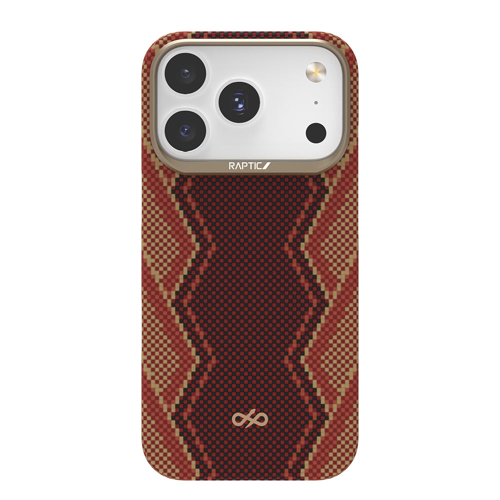 iPhone 17 Pro Kılıf M-safe Şarj Özellikli Raptic Aramid Skin Bionic Serisi Karbon Kılıf