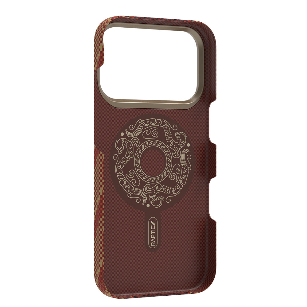 iPhone 17 Pro Kılıf M-safe Şarj Özellikli Raptic Aramid Skin Bionic Serisi Karbon Kılıf