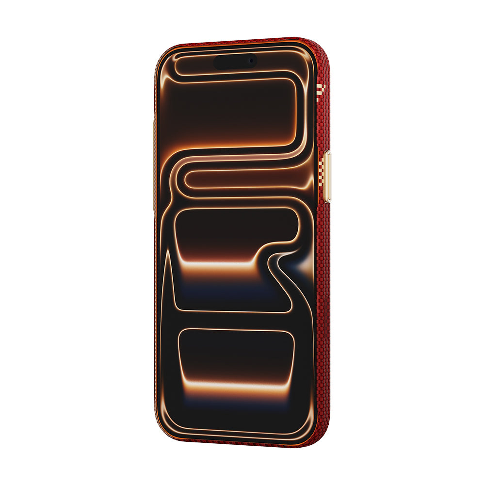 iPhone 17 Pro Kılıf M-safe Şarj Özellikli Raptic Aramid Skin Chivalry Serisi Karbon Kılıf
