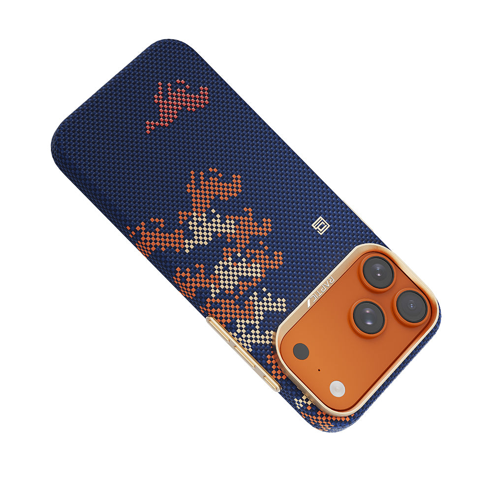 iPhone 17 Pro Kılıf M-safe Şarj Özellikli Raptic Aramid Skin Chivalry Serisi Karbon Kılıf