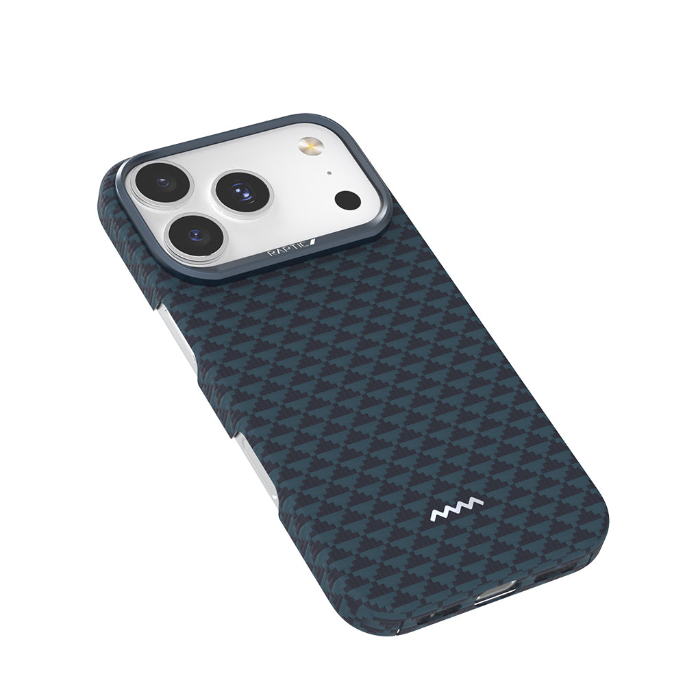 iPhone 17 Pro Kılıf M-safe Şarj Özellikli Raptic Aramid Skin Origin Serisi Karbon Kılıf