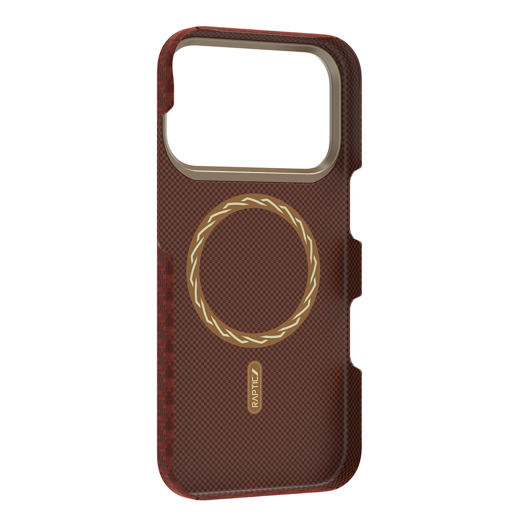 iPhone 17 Pro Kılıf M-safe Şarj Özellikli Raptic Aramid Skin Origin Serisi Karbon Kılıf