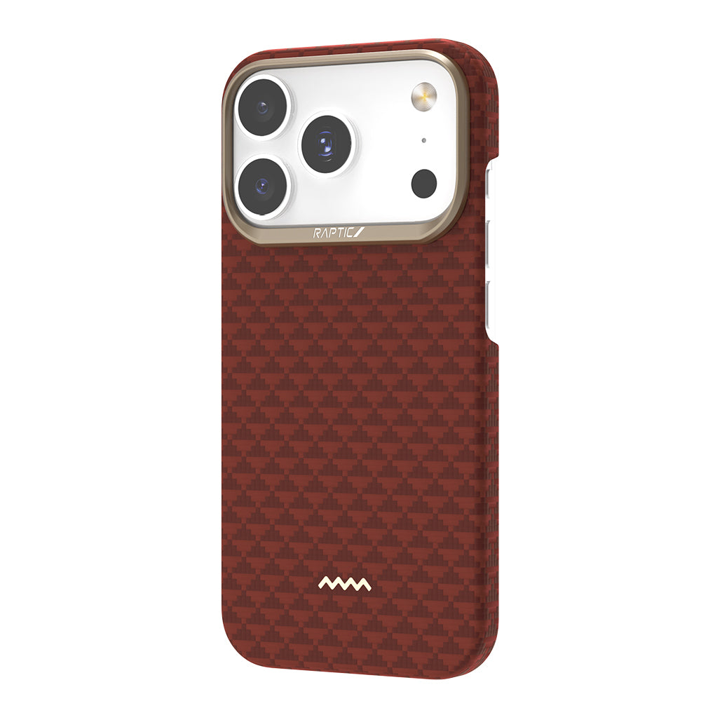 iPhone 17 Pro Kılıf M-safe Şarj Özellikli Raptic Aramid Skin Origin Serisi Karbon Kılıf