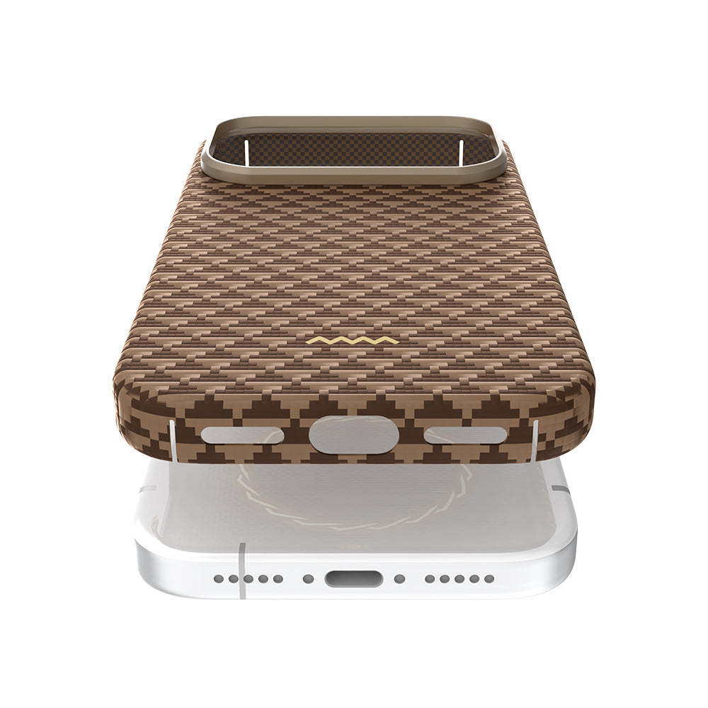 iPhone 17 Pro Kılıf M-safe Şarj Özellikli Raptic Aramid Skin Origin Serisi Karbon Kılıf