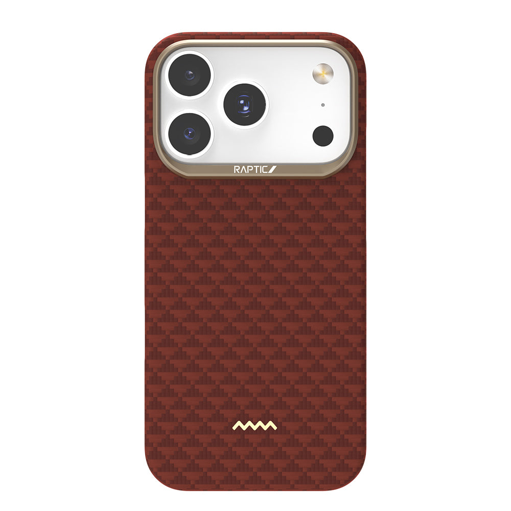 iPhone 17 Pro Kılıf M-safe Şarj Özellikli Raptic Aramid Skin Origin Serisi Karbon Kılıf