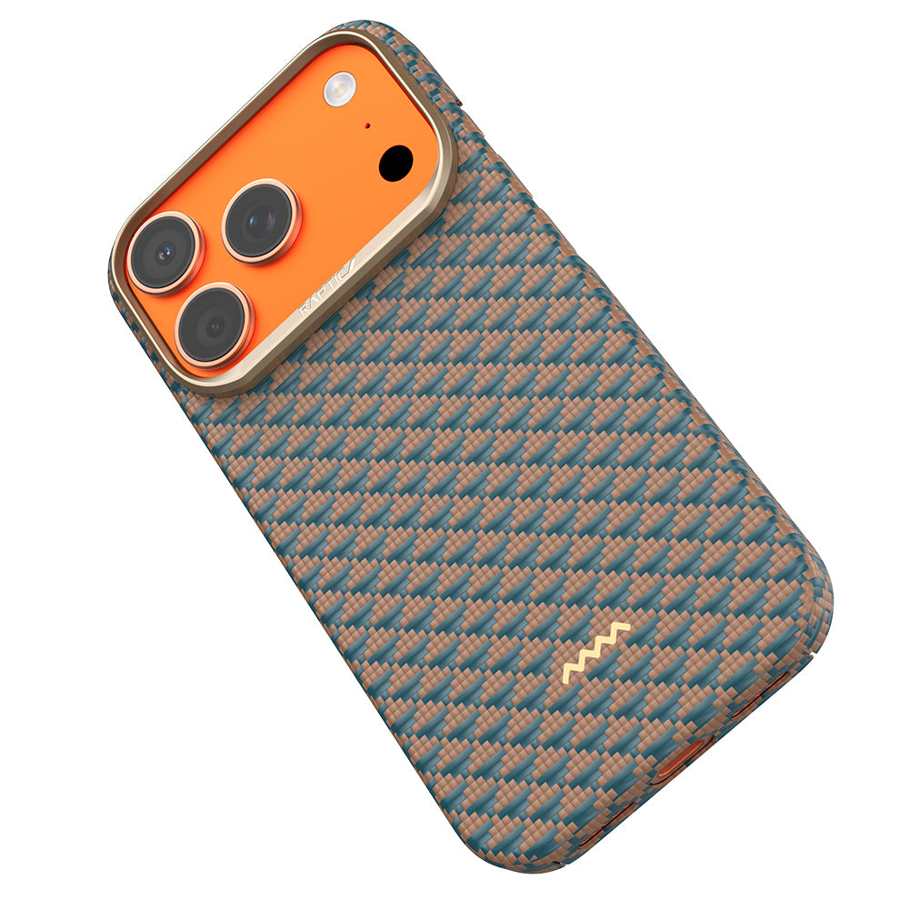 iPhone 17 Pro Kılıf M-safe Şarj Özellikli Raptic Aramid Skin Origin Serisi Karbon Kılıf